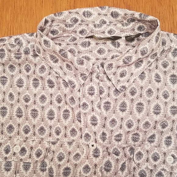 Eddie Bauer patterned button down dress shirt EUC - Picture 3 of 5